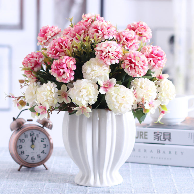 Light European - style key-2 luxury furnishing articles example room decorations ceramic vase simulation flower art for the living room table decoration