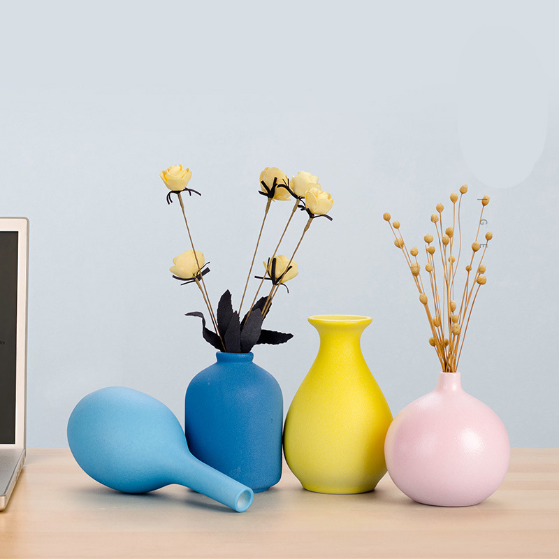Ceramic floret bottle furnishing articles table dry flower arranging flowers decorate the Nordic idea contracted sitting room ins wind household