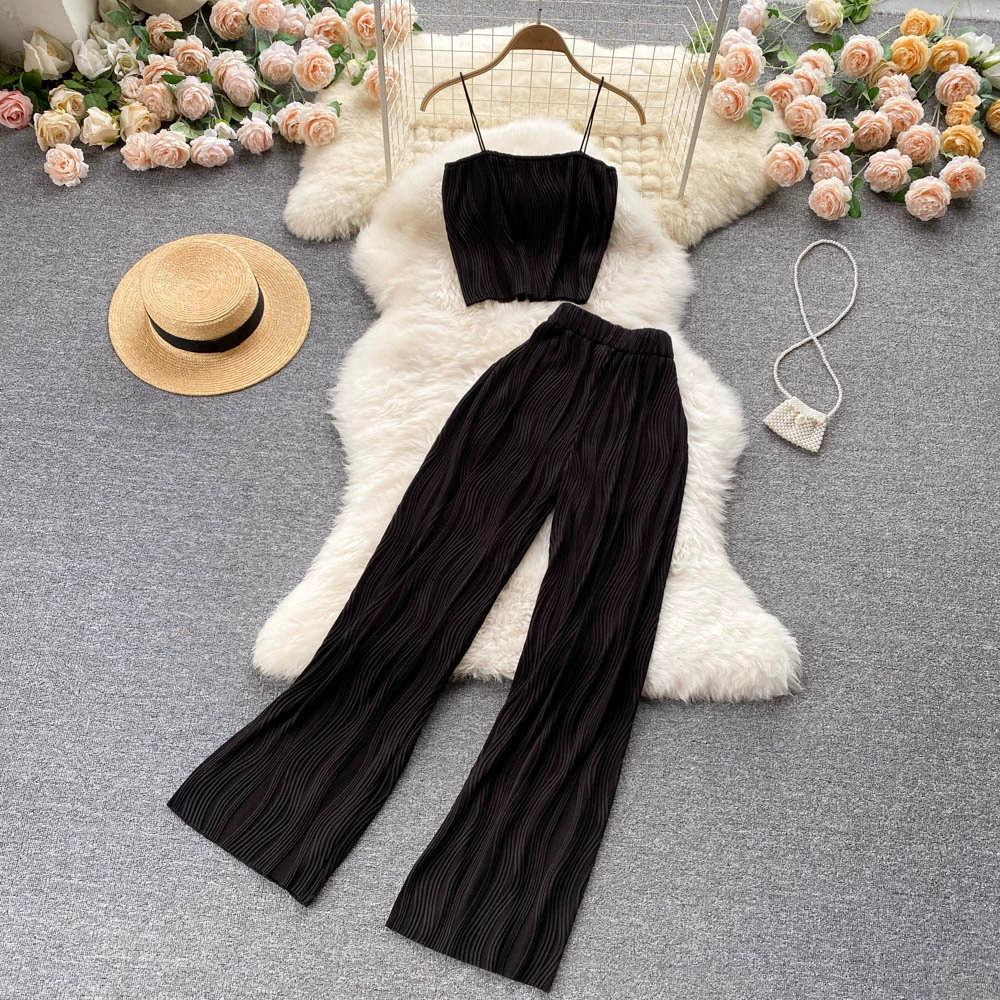 Women Summer Fashion Pants Set Sexy Off Shoulder Strapless Short Tops & High Waist Long Pants Two Piece Suits plus size jogging suits