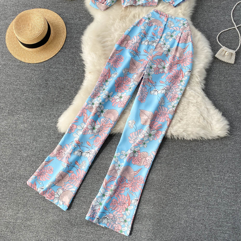 Daily Women's Vacation Printing Spandex Polyester Printing Pants Sets Pants Sets display picture 30