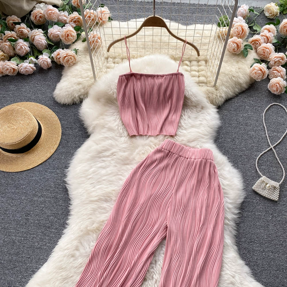 Women Summer Fashion Pants Set Sexy Off Shoulder Strapless Short Tops & High Waist Long Pants Two Piece Suits plus size jogging suits