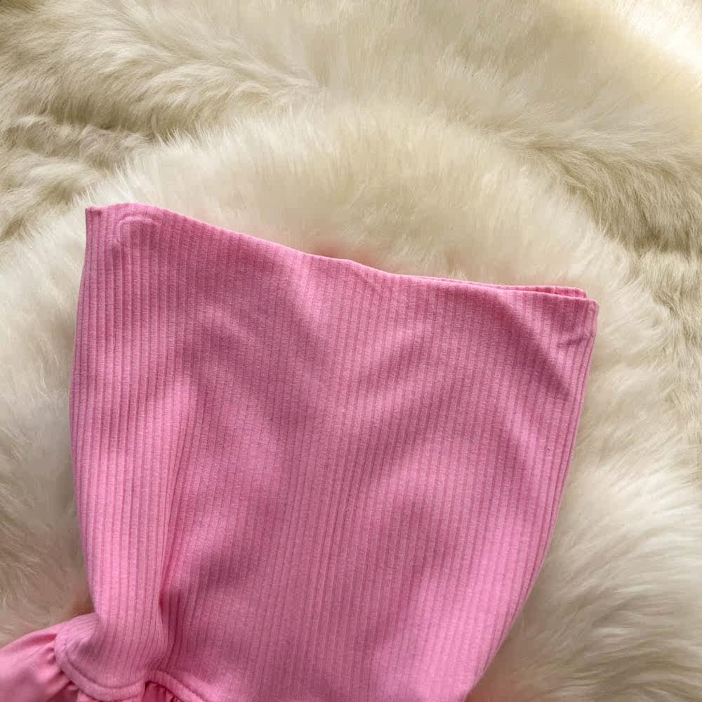 Блузка 纯欲小众抹胸连衣裤女夏季新款纯色简约甜美气质修身显瘦连体短裤