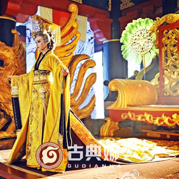 New Tv Series Wu Zetian Legend Emperor Costume Fan Bingbing Ancient Costume Tang Dynasty Emperor Climbing Dragon Robe Middle-Aged Women