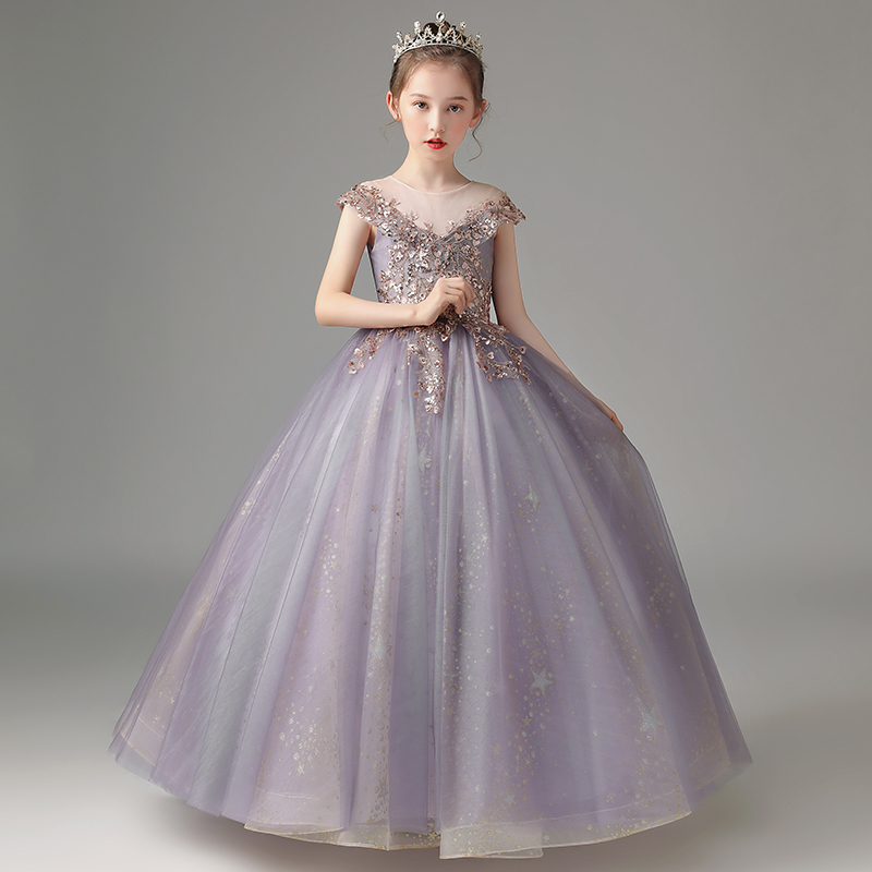 Children's Evening Dress, Classy and Stylish Princess Dress, Birthday Flower Girl Wedding Dress, Catwalk Piano Performance Dress, Host Costume