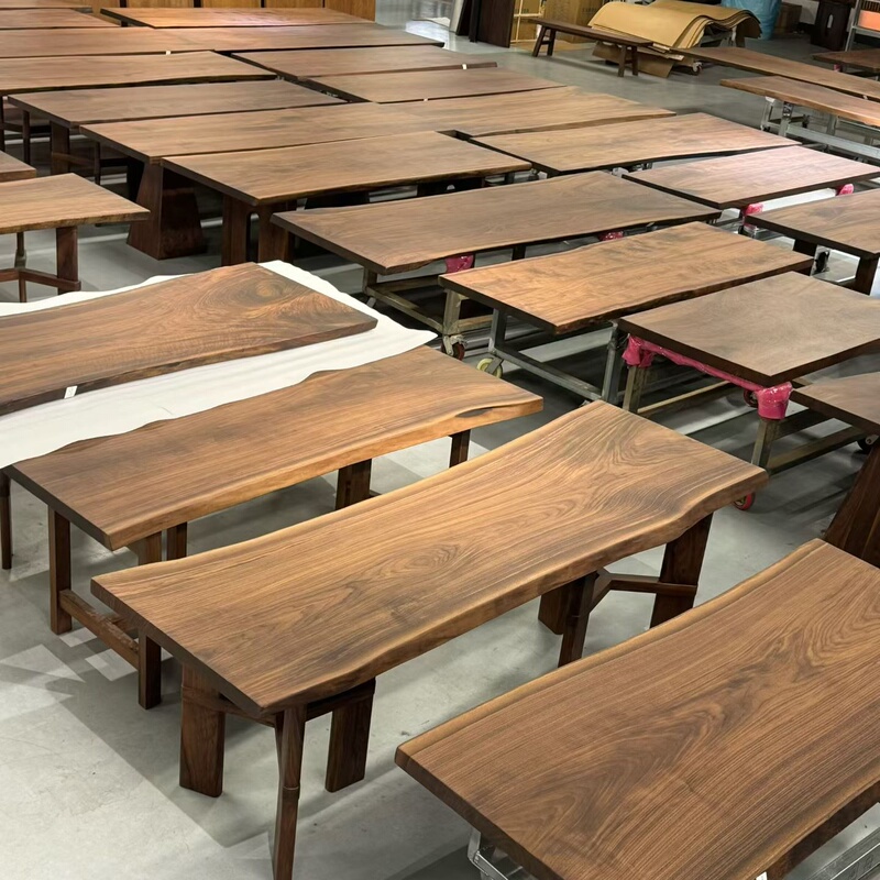 North American Black Walnut Solid Wood Large Board Tea Table, Whole Wood Slab, South American Walnut Office Desk, White Ash Wood Dining Table North American Black Walnut Solid Wood Large Board Tea Table, Whole Wood Slab, South American Walnut Office Desk, White Ash Wood Dining Table