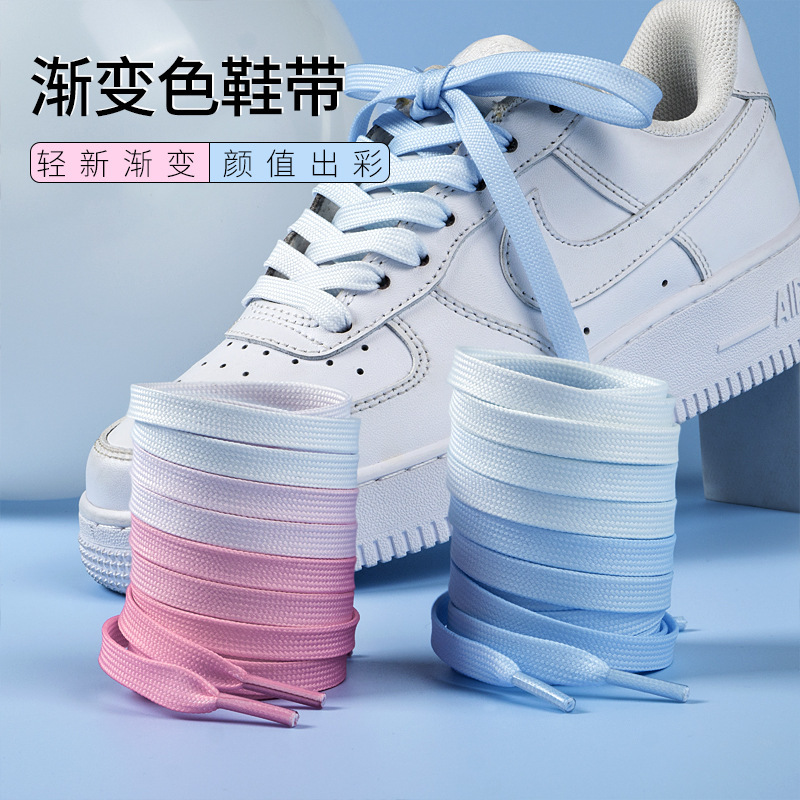 Gradient Shoelaces Suitable for Af1 Air Force One Casual Sneakers for Men and Women, Colorful Laces for Nike White Shoes Dunk Gradient Shoelaces Suitable for Af1 Air Force One Casual Sneakers for Men and Women, Colorful Laces for Nike White Shoes Dunk
