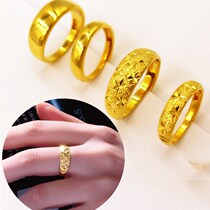 Vietnam sand gold ring female flower personality simulation fake gold jewelry 999 gold-plated jewelry long do not fade opening