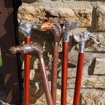 British imported British gentleman rabbit head cane duck head crutch dog head handle crutch European old man zodiac gift