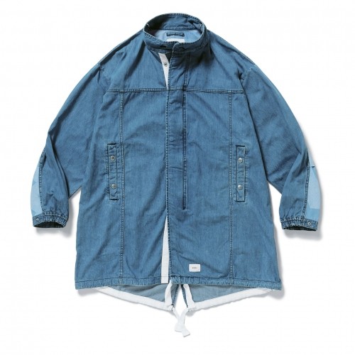 现货WTAPS THOMPSON JACKET COTTON DENIM 长款牛仔风衣