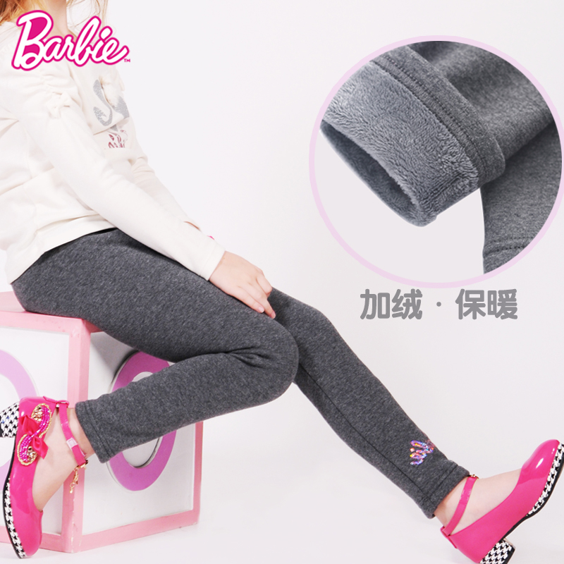 BARBIE 芭比 女童针织打底裤 休闲裤 天猫优惠券折后￥39包邮（￥69-30）加绒、薄款多色可选