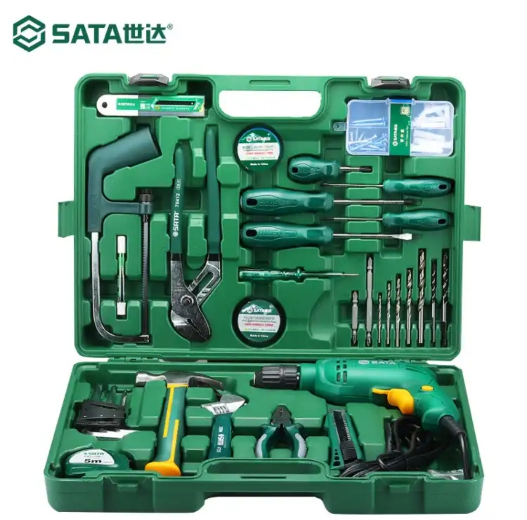 Shida 58 pieces household electric tool set daily installation and maintenance multi-function electric drill hardware set 05156
