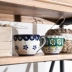 Hàn Quốc PAWIE cốc cà phê gốm vẽ tay và đĩa đặt chén đối tác tráng miệng với khay cà phê đặt - Cà phê
