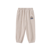 TeenieWeenie Kids 24 autumn and winter new men and women baby chenille thick basic trousers