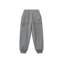TeenieWeenie Kids 24 autumn and winter new boys versatile solid color plus velvet leggings sweatpants