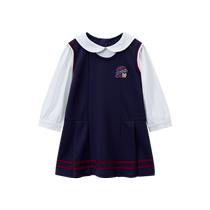 TeenieWeenie Kids 24 fall new baby girl lapel college style long-sleeved dress