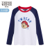 Teenie Weenie Kids Kids Boys Boys T-shirt dài tay đáy-out đầu mùa xuân và mùa thu của trẻ em. 