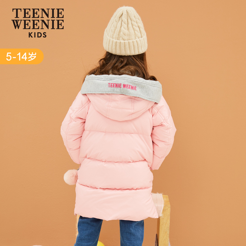 TeenieWeenie Kids 小熊 童装 女童 羽绒服 新款 冬季 长 款 洋气 外套.