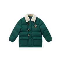 TeenieWeenie Kids Bear Childrens Wear 24 Winter Winter Boys and Girls Lamb Wool Lapel Thick Three-Proof Down Jacket