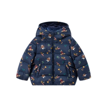 TeenieWeenie Kids Bear Childrens Wear 24 Autumn and Winter New Mens and Womens Baby Thick Hooded Full Print Down Jacket