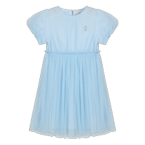 TeenieWeenie Kids Bear Childrens Clothing Girls Summer Fashionable Cute Sweet Mesh Short Sleeve Dress