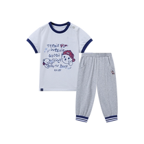 TeenieWeenie Kids 24 summer new baby boy printed casual T-shirt sweatpants two-piece set