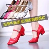 Туфли, танцующая летняя обувь на каблуке, мягкая подошва, из натуральной кожи