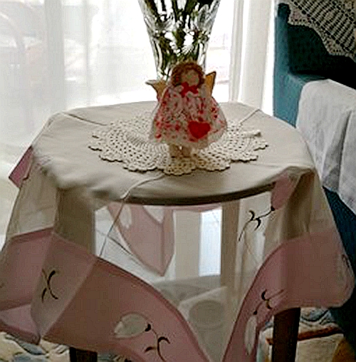 Gtune Princess Foreign Trade Embroidered cotton cloth Cloth Art Square Towel Cover Towels Table Cloth 85CM Square Tulip Superb