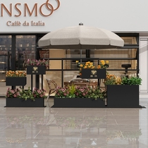 Outdoor Flower Case Combined Greening Hospital Municipal Road Iron Art Flower Case Balcony Fencing Customised Partition Cafe