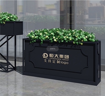 Balcony square anti-rust beauty salon hospital cafe flower bed custom partition iron flower box Green Flower Pool Mobile