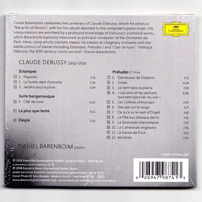 Оригинальная импортированная CD Baron Boyd Tubsi Work Collection Claude Debussy 4798741