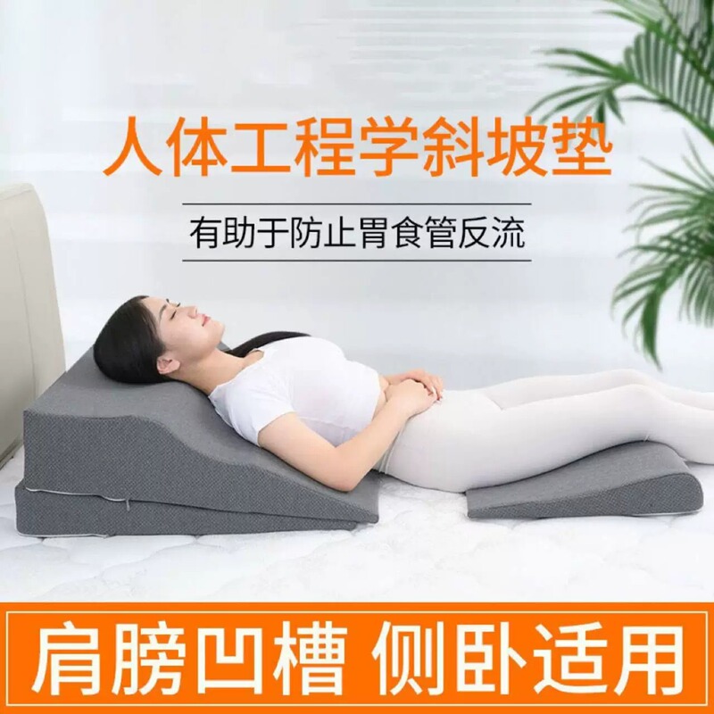 Anti-Reflux Wedge Mattress for the Elderly, Nursing Cushion, Triangular Pillow, Semi-Reclining Inclined Curve-Shaped Pillow, Non-Slip Anti-Reflux Wedge Mattress for the Elderly, Nursing Cushion, Triangular Pillow, Semi-Reclining Inclined Curve-Shaped Pillow, Non-Slip
