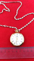 Historical memory 8090s commemoration of Chongqing Shancheng brand gold-plated pocket watch metal company