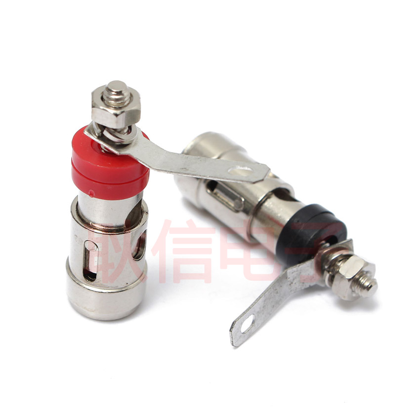 Pure copper nickel plated spring terminal Speaker amplifier push-type terminal Self-locking trumpet spring terminal