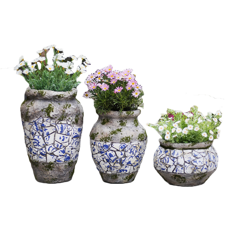 To embellish flowerpot decorated garden courtyard balcony decorate creative fleshy coarse pottery jars move king clearance