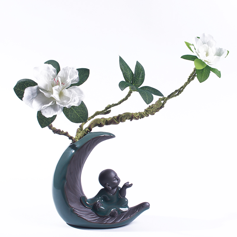 To run a hydroponic plant flower implement flowerpot zen the young monk home decoration person furnishing articles ceramic interior living room