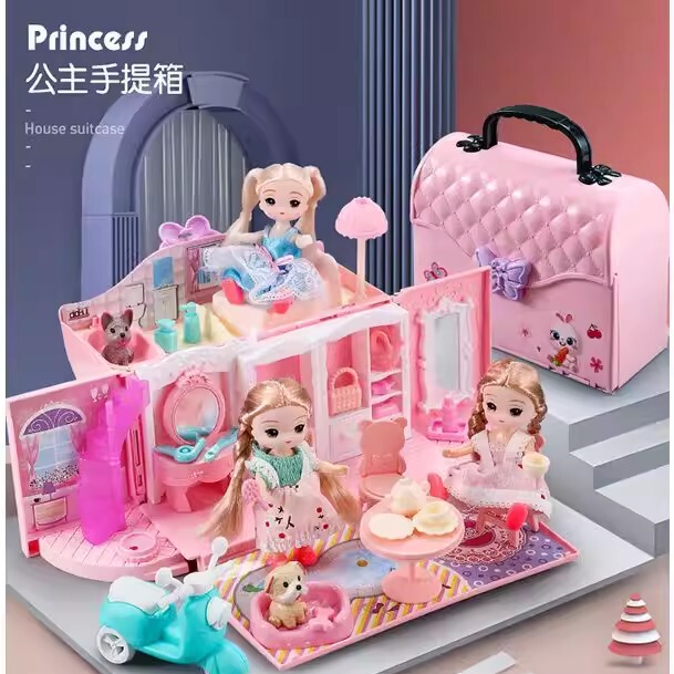 Girls' Pretend Play Toys Little Princess 3-6 Years Old Handbag Gift Box Popular Girls' Dollhouse