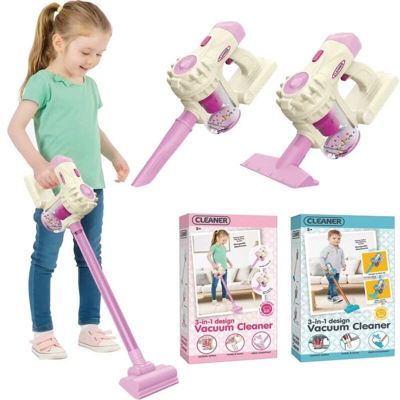 New Luxury Children's Electric Vacuum Cleaner Broom Dustpan Set Hygiene Cleaning Toy Pretend Play Simulation Home Appliance