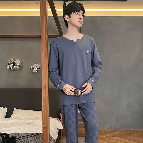 Хлопковая пижама для отдыха, осенний лонгслив, штаны, подходит для подростков