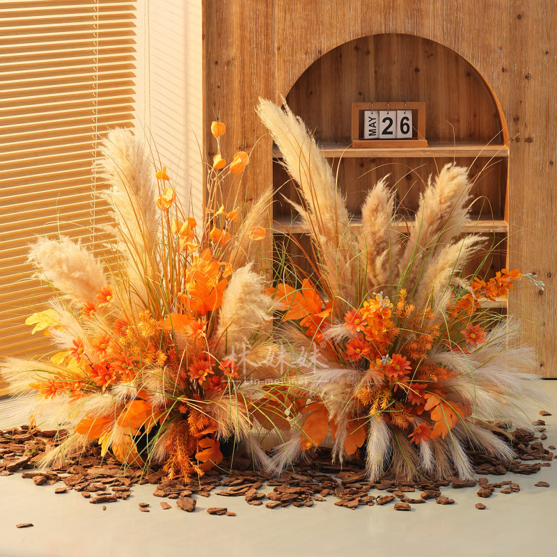 Autumn Artificial Flower Decorations, Dried Flowers, Reeds, Window Decorations, Atmospheric Scene Arrangements, Courtyard Photography, Fake Flower Landscaping Autumn Artificial Flower Decorations, Dried Flowers, Reeds, Window Decorations, Atmospheric Scene Arrangements, Courtyard Photography, Fake Flower Landscaping