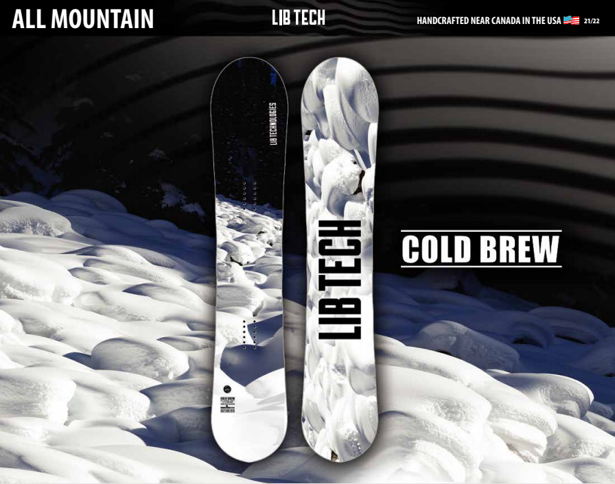 Anshan Pole Speed 21-22 US LIBT ECH Artisanal Wave edge Edged Veneer Ski board COLD BREW