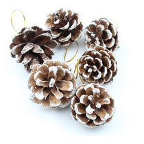 4cm 5cm primary color dyed white side pine cone Christmas tree decoration pendant Christmas creative ornaments dried flower pine Tower