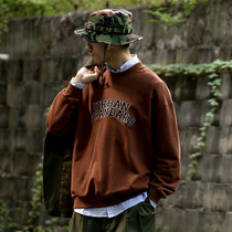 UrbanStandard cloth embroidered sweater mens Spring and Autumn New Japanese loose round neck lovers shirt