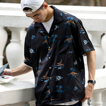 UrbanStandard Summer Japanese Retro Hawaiian Wind Cuban Collar Short Sleeve Shirt Loose Joy Shirt