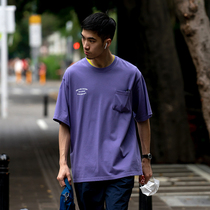 UrbanStandard Japanese vintage letter print cotton short sleeve T-shirt men summer Tide brand loose shoulder tee