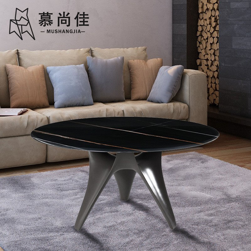 Nordic minimalist designer round coffee table model room hotel modern small apartment living room creative personality round dining table