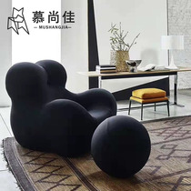 Designer Glass Steel Ball Chair Brief Creative Single Sofa Profiled Cloth Art Sloth Casual Lounge Chair Mom Hug Chair