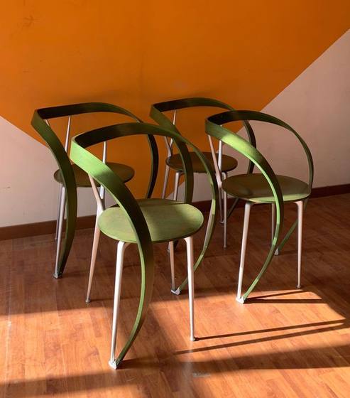 이탈리아 간단한 역방향 거실 식당 팔걸이 식당 의자 가벼운 고급 리셉션 특별한 모양의 단일 캐주얼 유영 의자