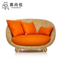 Nordic Designer Furniture LOVE SOFA Loving Casual Chair Small Family Style Living Room Arc Single Double Sofa Chair