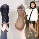 Флисовые детские зимние короткие сапоги, ботинки, туфли, подходит для подростков