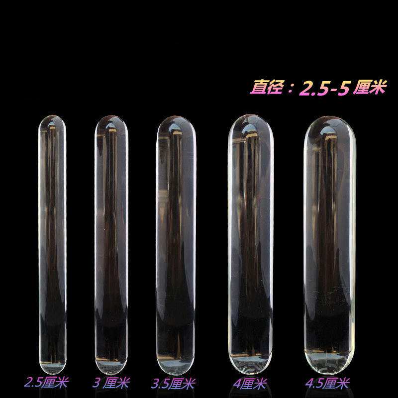 Adult products glass crystal ice and fire female masturbation appliance backyard plug double-headed fairy stick